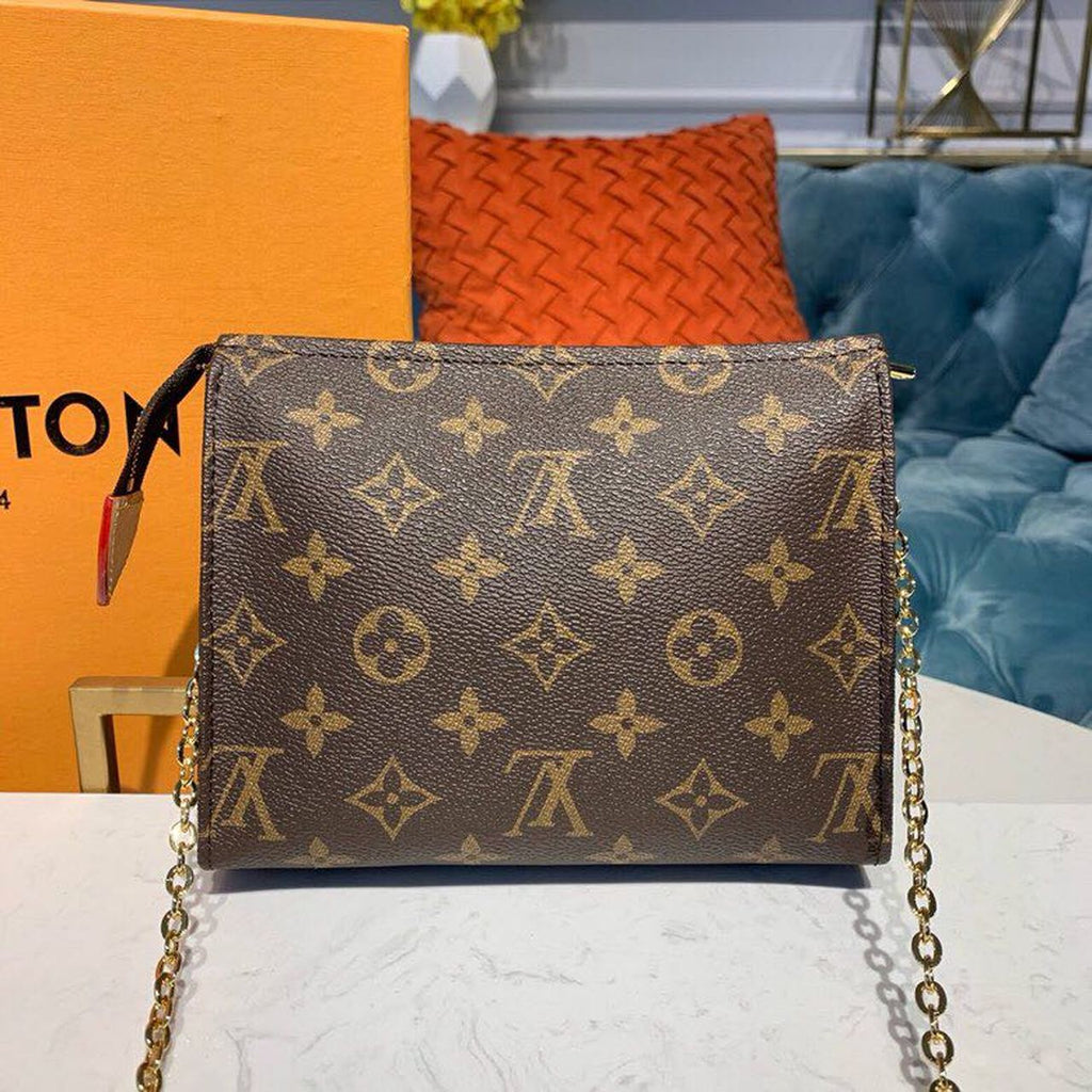 Louis Vuitton Toiletry Pouch On Chain Monogram Canvas For Women, WoBags, Shoulder And Crossbody Bags 7.5in/19cm Louis Vuitton M47544