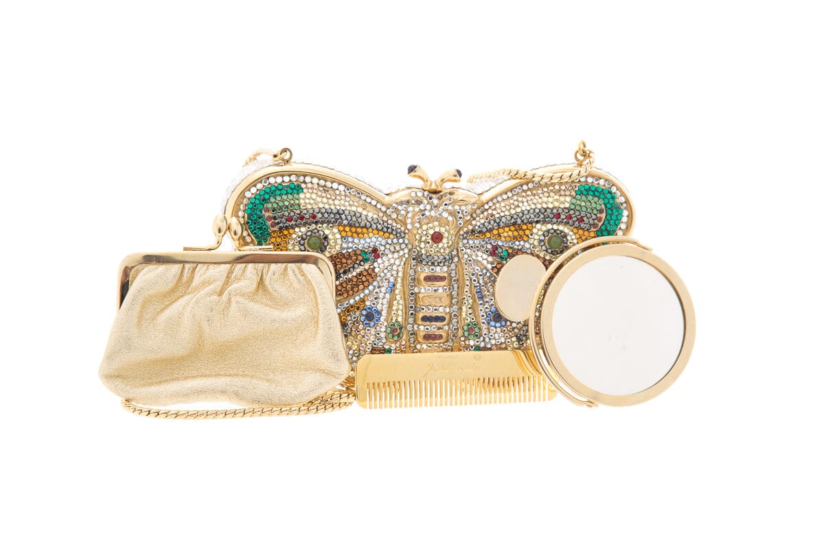 Judith Lieber Vintage Crystal Butterfly Clutch