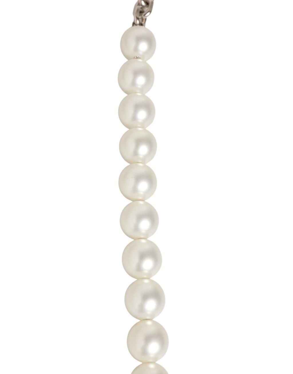 Dolce & Gabbana Black Leather Pearl Chain Bag Accessory Shoulder Strap
