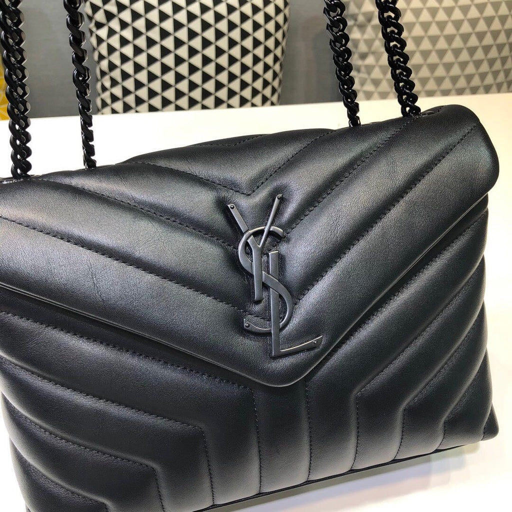 Top Quality Loulou Small Chain Bag In MatelassÃ© "Y" Black For Women 9.8in/23cm YSL 494699DV7281000
