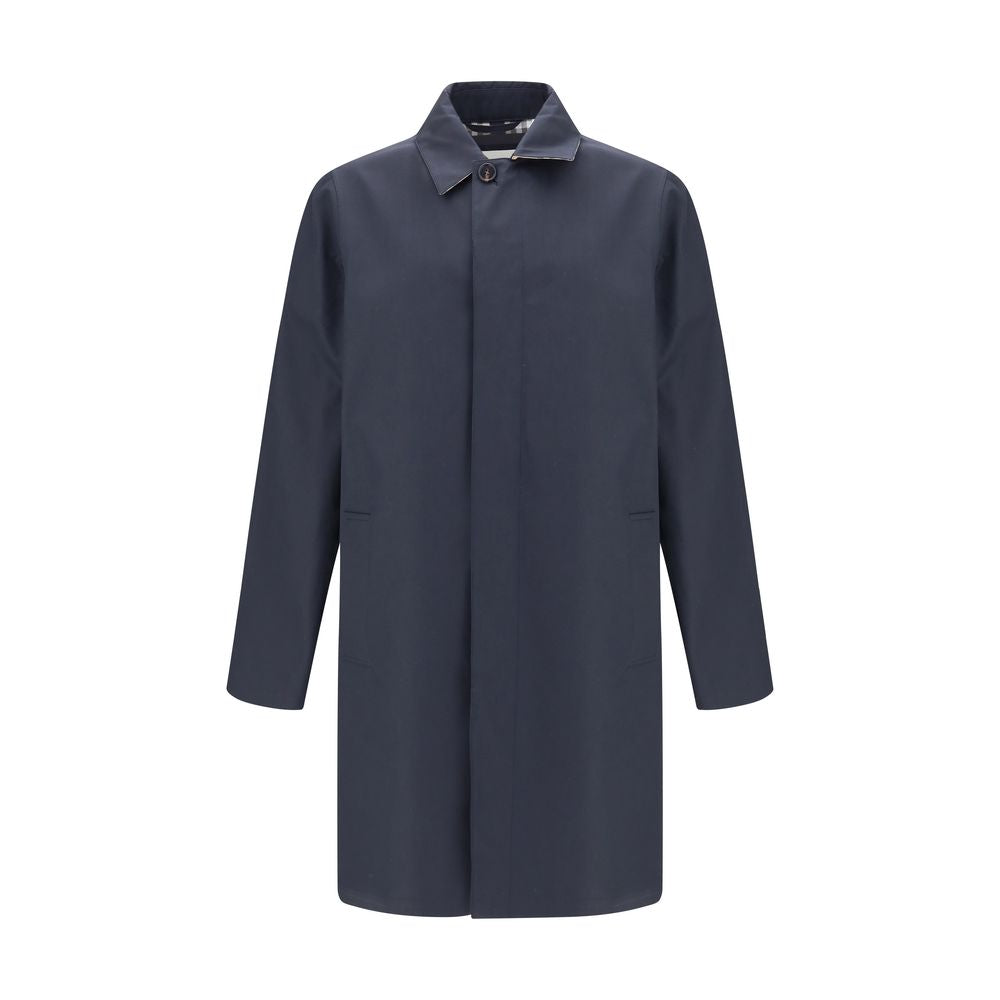 Burberry Blue Cotton Men's Coat