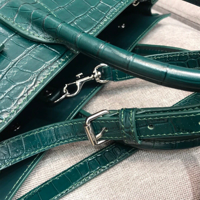 YSSL Sac De Jour Small In Embossed Crocodile Green For Women 12.5in/32cm YSLÂ 