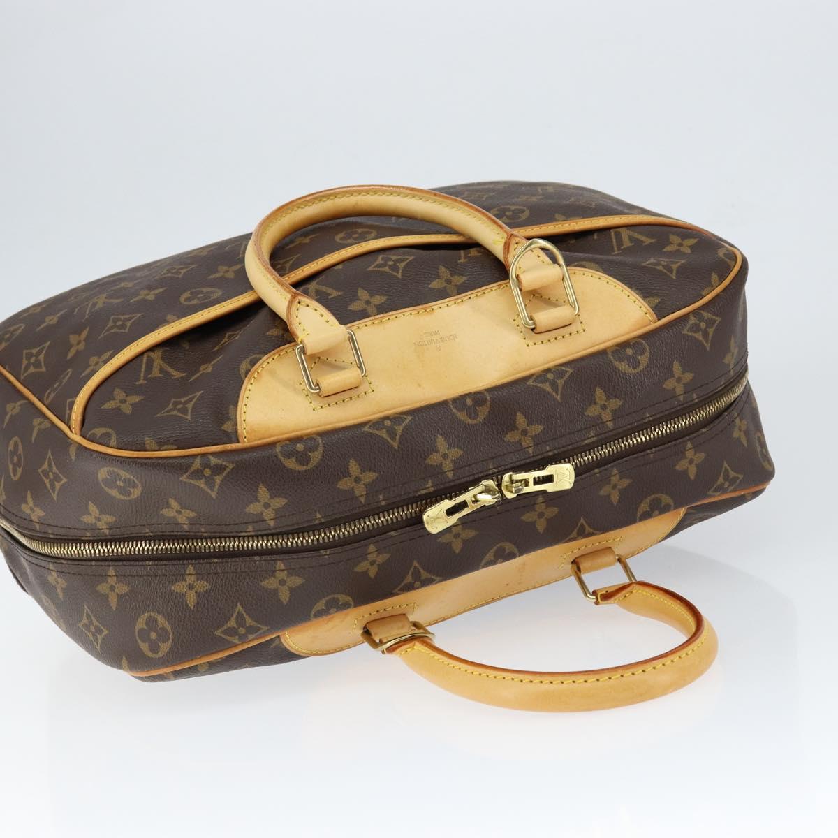 Louis Vuitton Deauville Handbag Monogram Canvas Brown Canvas Handbag