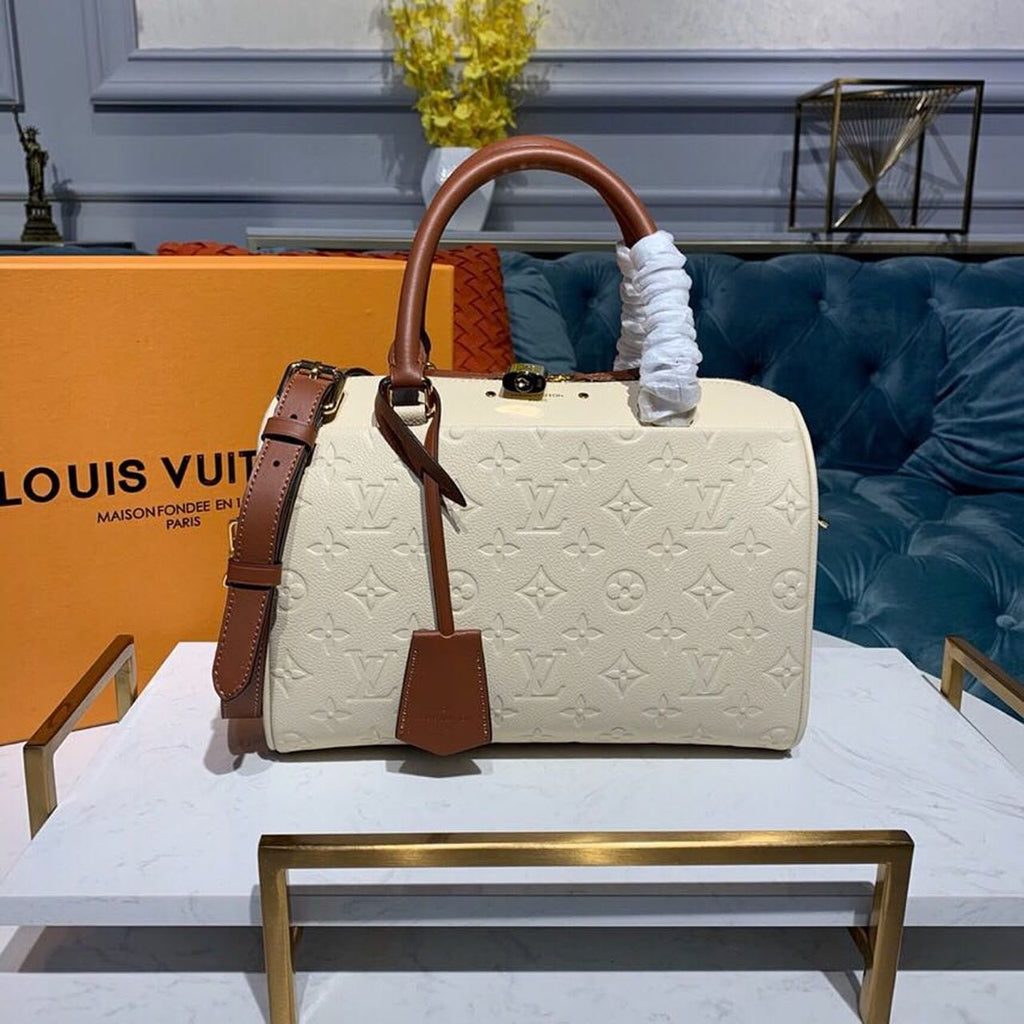 Louis Vuitton Speedy Bandouliere 25 Monogram Empreinte Creme For Women,  Shoulder And Crossbody Bags 9.8in/25cm Louis Vuitton M44736