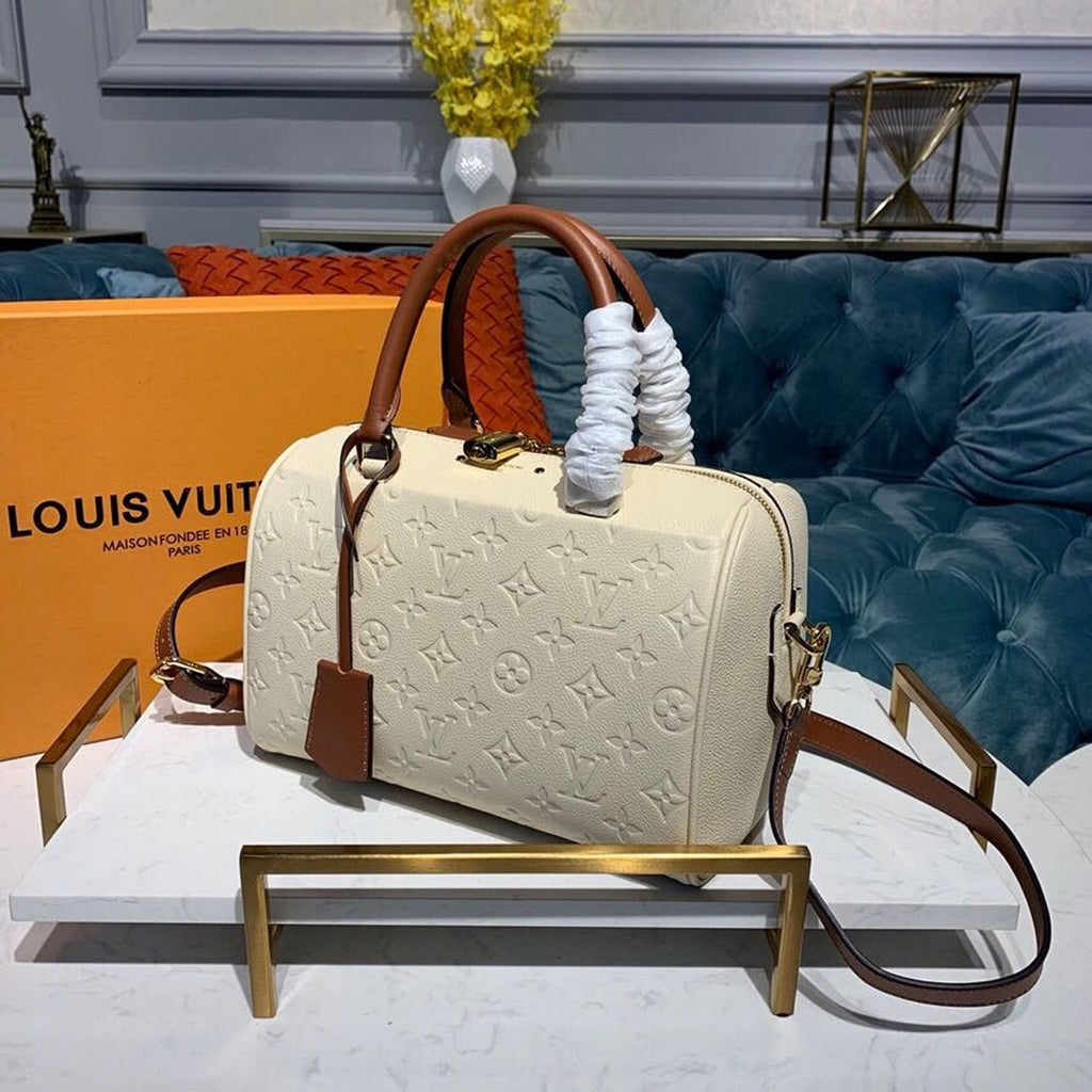 Louis Vuitton Speedy Bandouliere 25 Monogram Empreinte Creme For Women,  Shoulder And Crossbody Bags 9.8in/25cm Louis Vuitton M44736