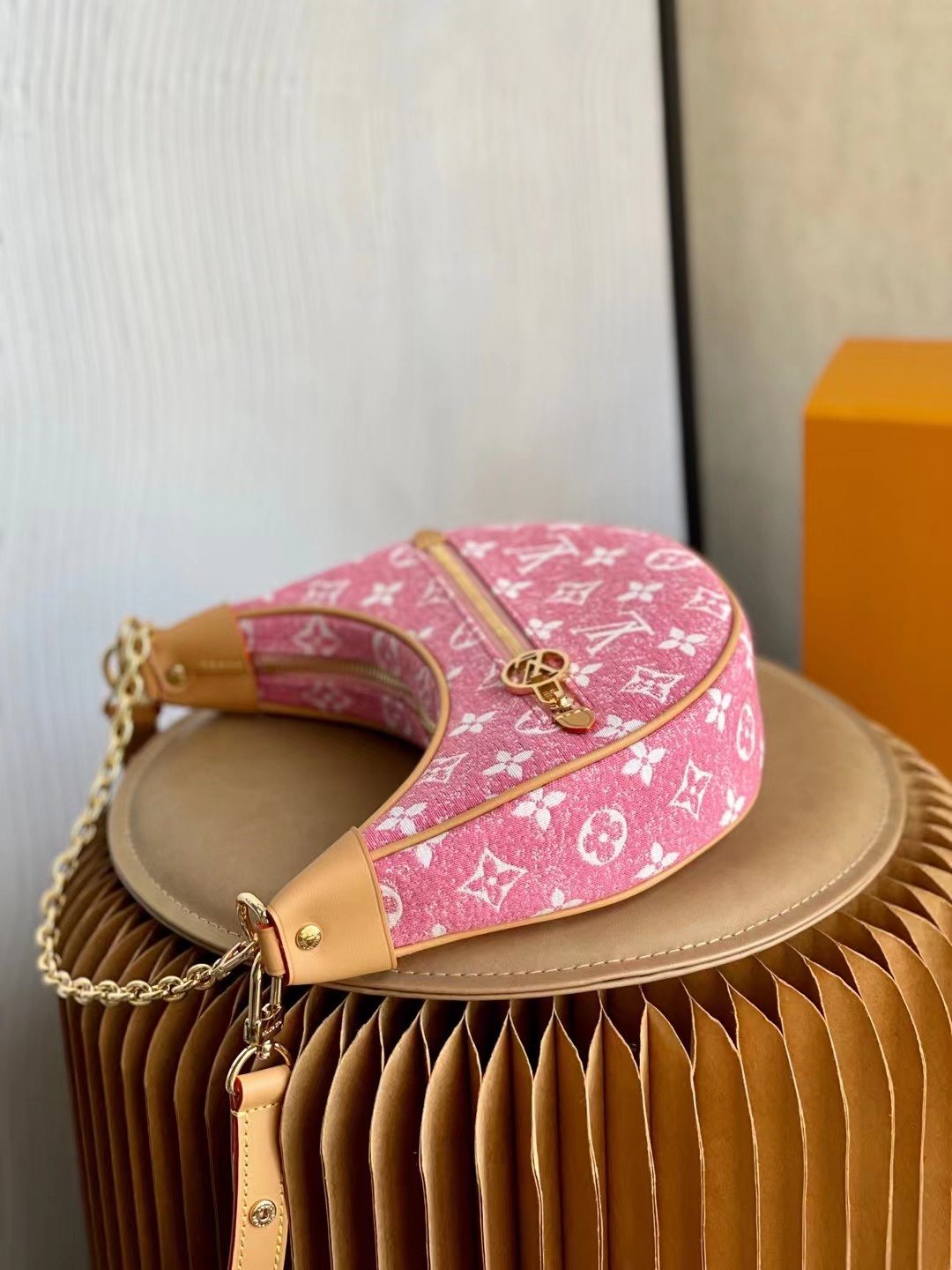 Louis Vuitton Loop Denim Pink For Women,  Shoulder Bags 9.1in/23cm Louis Vuitton