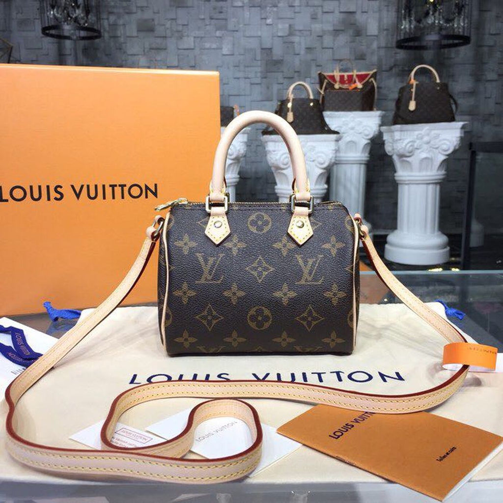 Louis Vuitton Nano Speedy Monogram Canvas For Women,  Shoulder And Crossbody Bags 6.3in/16cm Louis Vuitton M61252