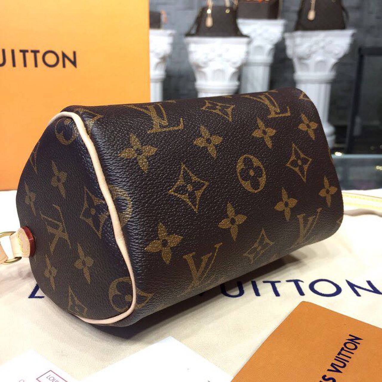 Louis Vuitton Nano Speedy Monogram Canvas For Women,  Shoulder And Crossbody Bags 6.3in/16cm Louis Vuitton M61252