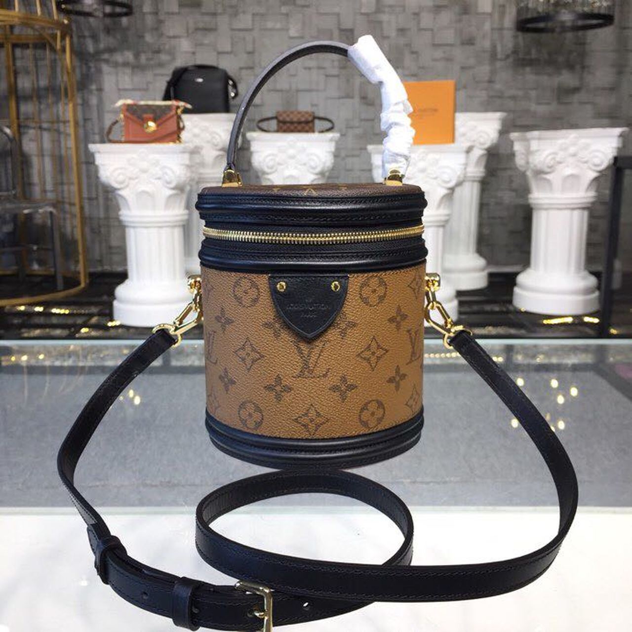 Louis Vuitton Cannes Monogram And Monogram Reverse Canvas By Nicolas Ghesquiere For Women, WomenÃƒÂ¢Ã¢â€šÂ¬Ã¢â€žÂ¢s Handbags, Shoulder And Crossbody Bags 5.9in/15cm Louis Vuitton M43986