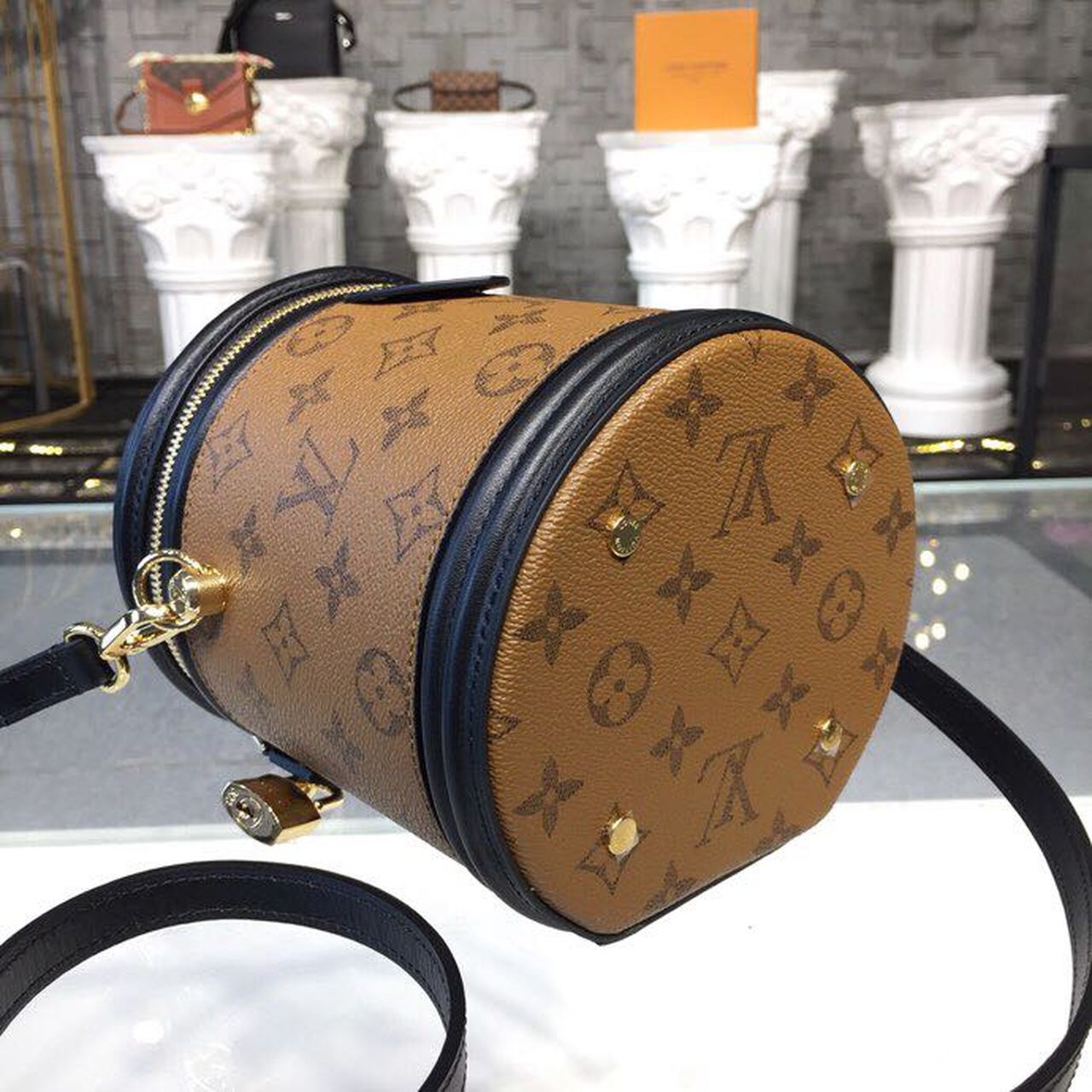 Louis Vuitton Cannes Monogram And Monogram Reverse Canvas By Nicolas Ghesquiere For Women, WomenÃƒÂ¢Ã¢â€šÂ¬Ã¢â€žÂ¢s Handbags, Shoulder And Crossbody Bags 5.9in/15cm Louis Vuitton M43986