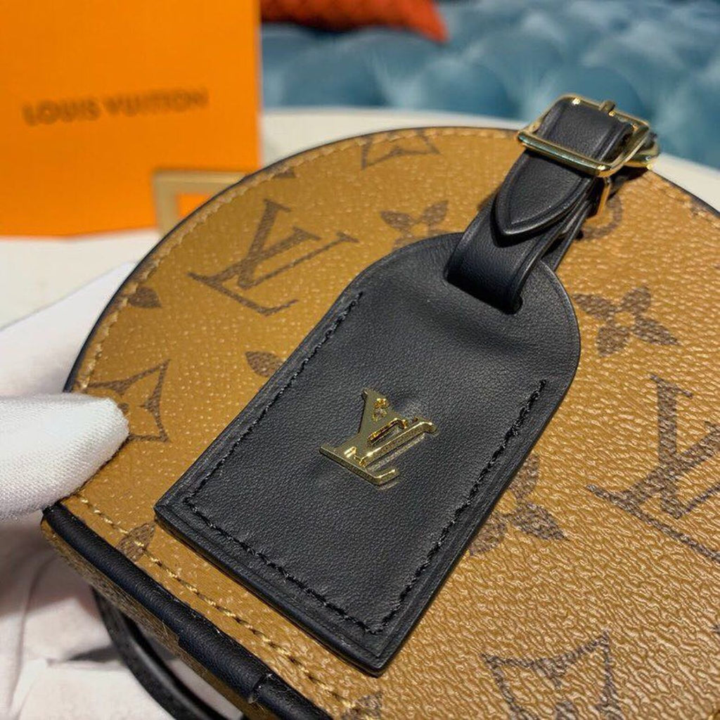 Louis Vuitton Mini Boite Chapeau Monogram Reverse Canvas For Women, WomenÃƒÂ¢Ã¢â€šÂ¬Ã¢â€žÂ¢s Chain And Strap Wallet, Shoulder And Crossbody Wallet 5.1in/13cm Louis Vuitton M68276