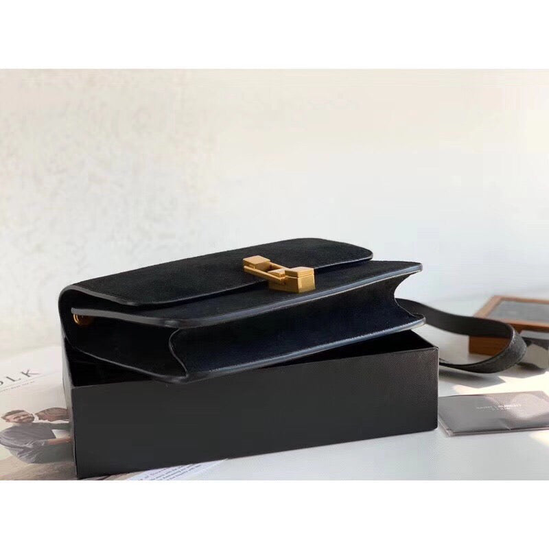 YSSLÂ Le Carre Satchel Black For Women 9in/23cm YSL