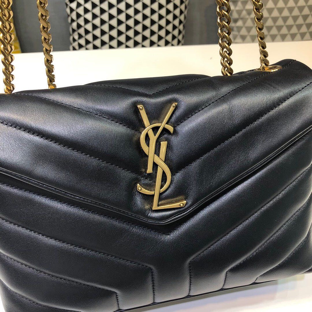 Top Quality Loulou Small Chain Bag In MatelassÃ© "Y" Black For Women 9.8in/23cm YSL 494699DV7271000