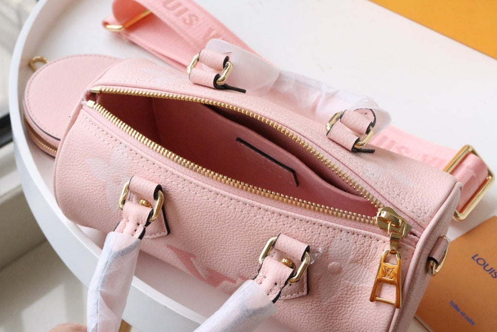 Louis Vuitton Papillon Monogram Empreinte Bouton De Rose Pink For Women, WomenÃƒÂ¢Ã¢â€šÂ¬Ã¢â€žÂ¢s Handbags, Shoulder And Crossbody Bags 7.9in/20cm Louis Vuitton M45707