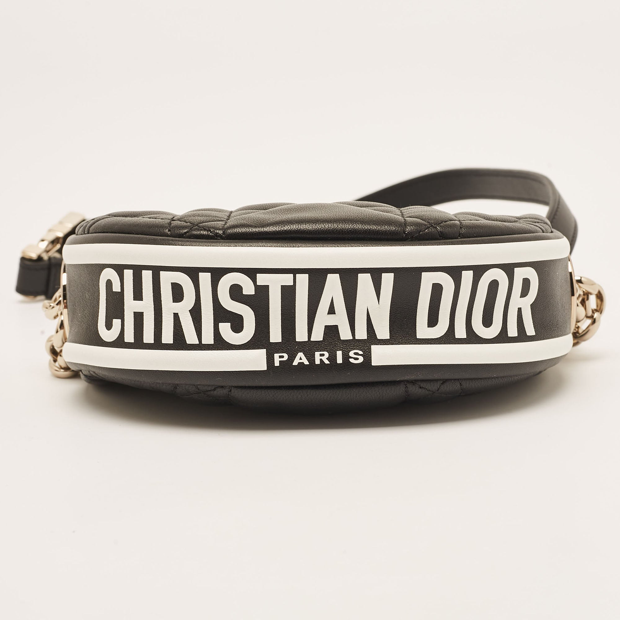 Dior Black Cannage Leather Micro Vibe Hobo