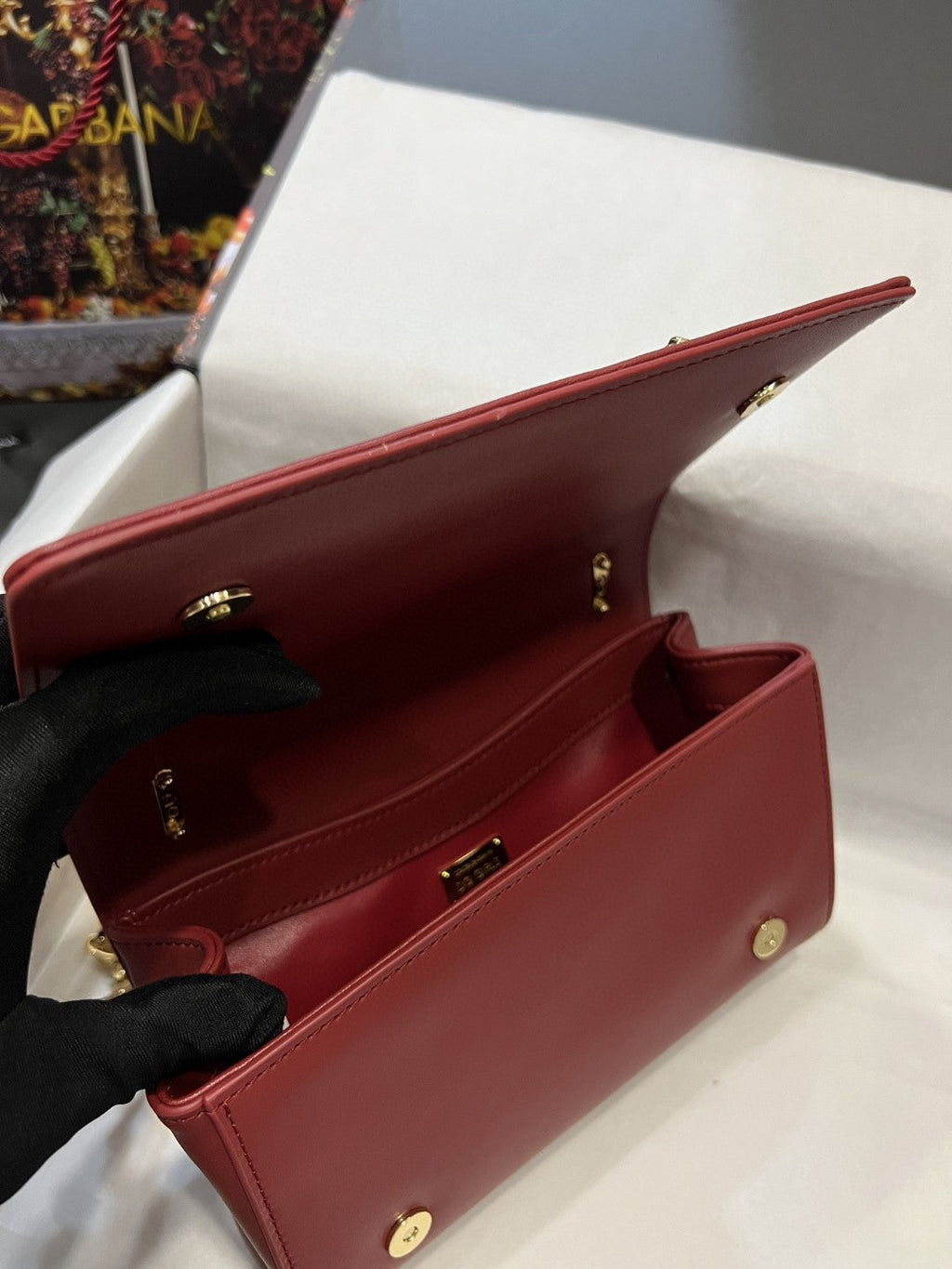 Nappa Girls Shoulder Bag Burgundy For Women 8.3in/21cm GLAMIÃ‚Â 