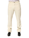 Burberry Beige Corduroy Cotton Straight Men Trouser Men's Pants