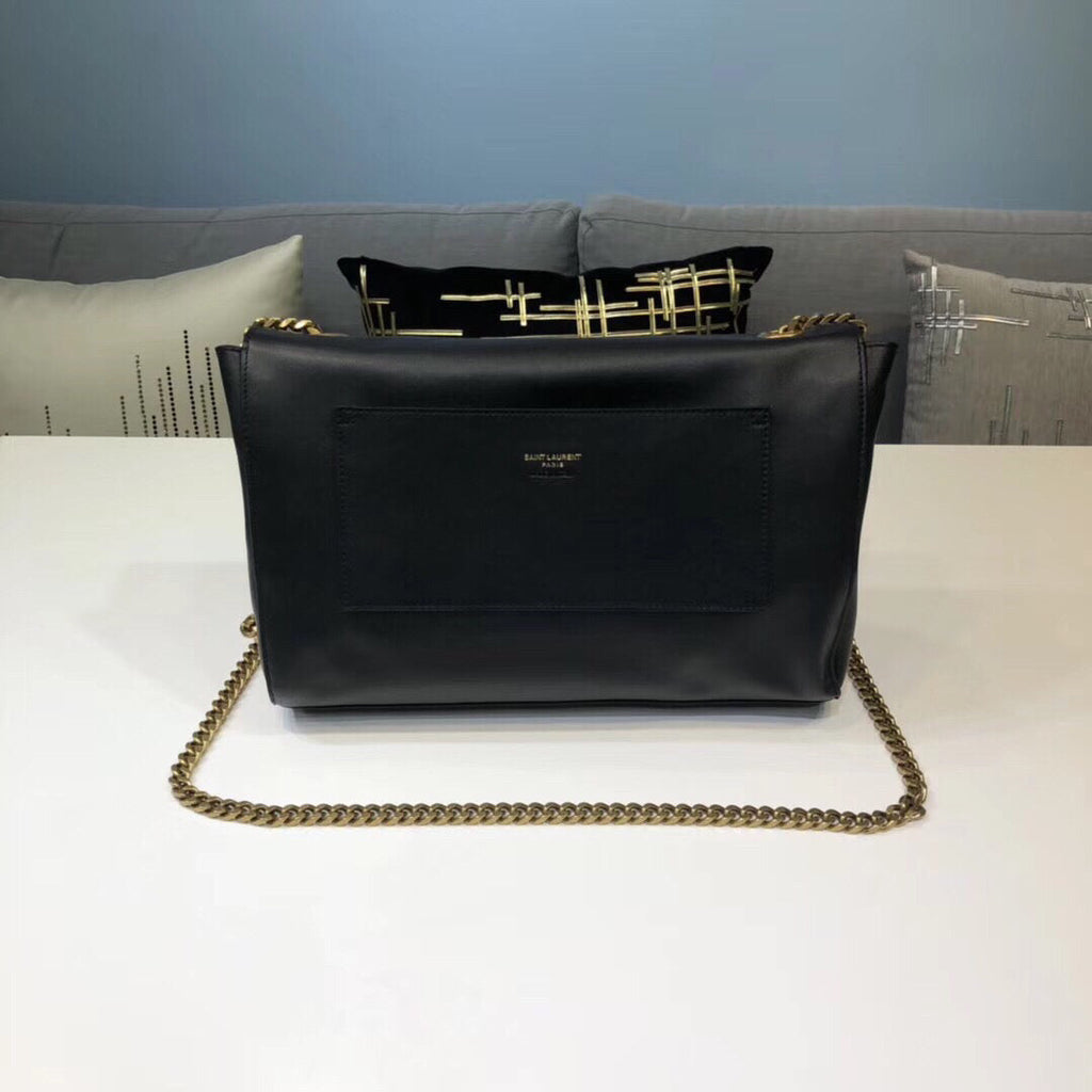 Top Quality Kate MeTop Qualityum Chain Bag In Grain De Poudre Black For Women 9.4in/24cm YSL 364021BOW0J1000