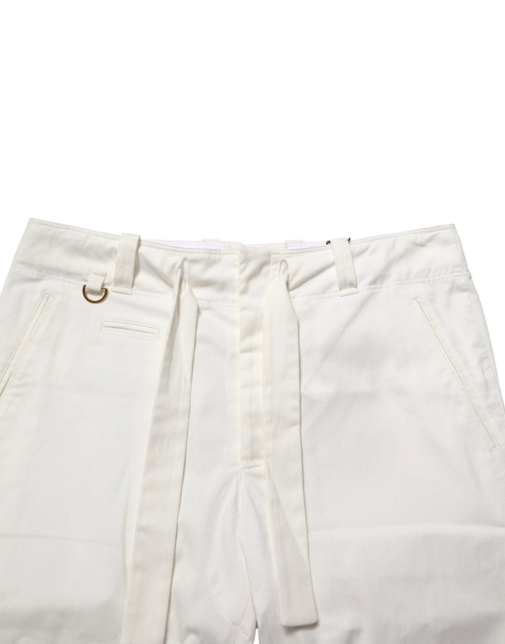 Dolce & Gabbana White Cotton Stretch Cropped Trouser Pants
