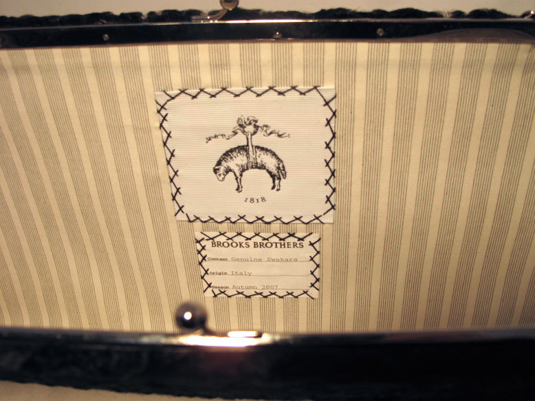 Brooks Brothers Black Swarkara Oversized Clutch