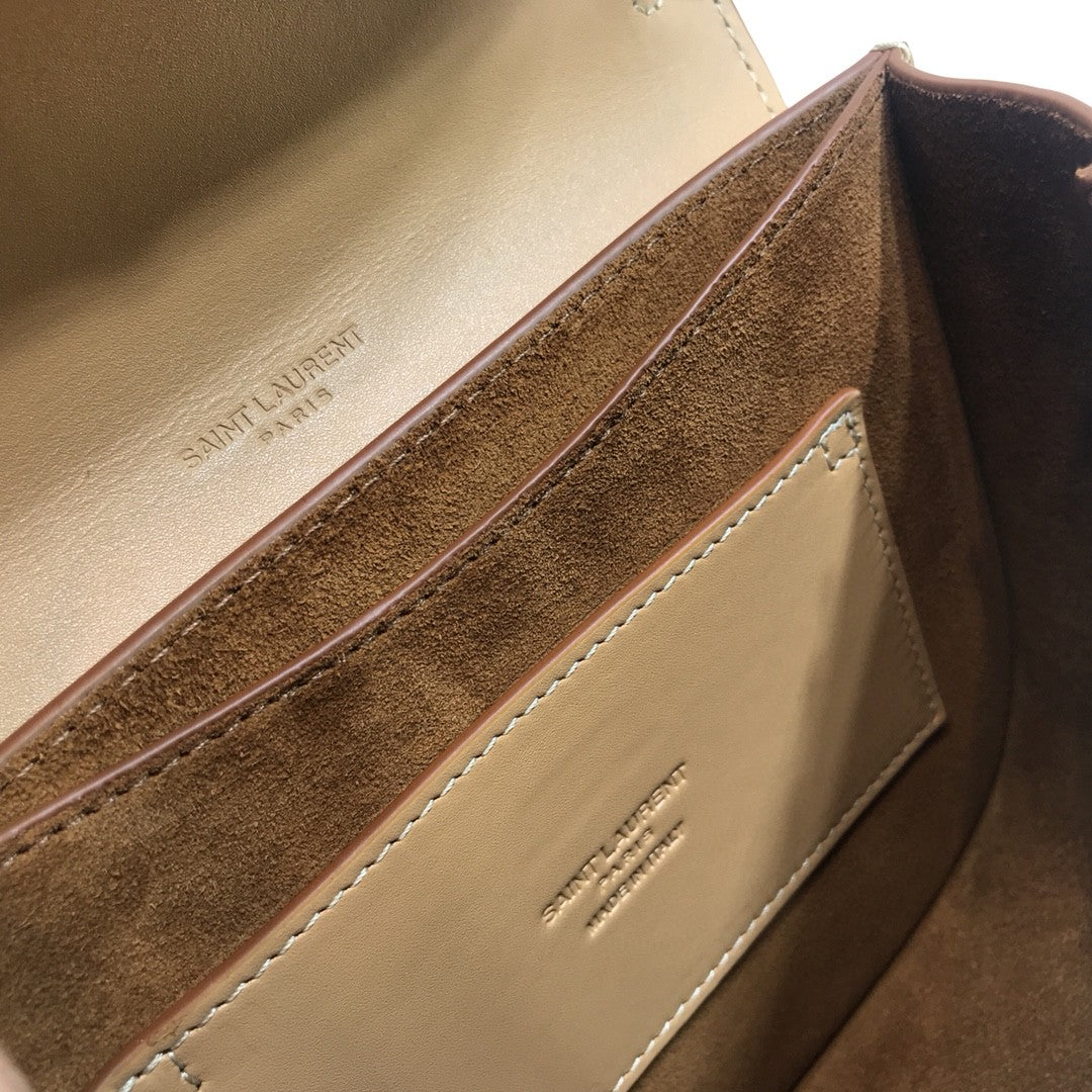 Kaia MeGLAMIum Shoulder Bag Brown For Women 8.5in/22cm YSL
