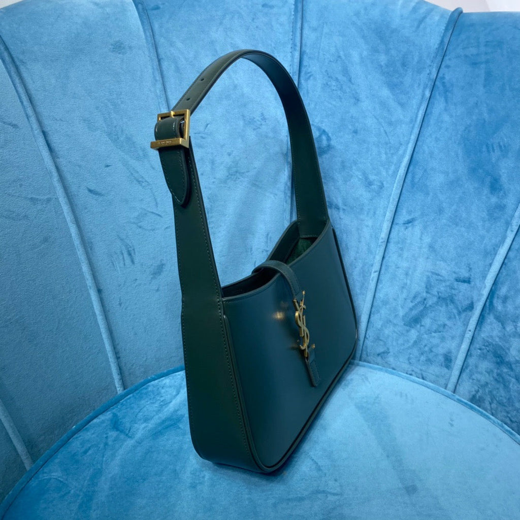 YSSL Le 5 Ã 7 Hobo Bag In Smooth Dark Green For Women 9in/23cm YSL 6572282R20W3045