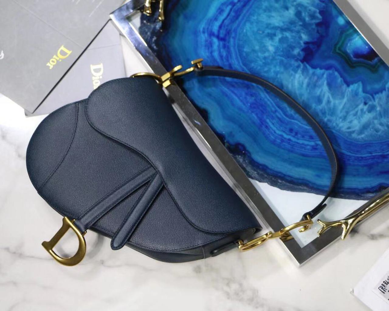 Saddle Shoulder Bag Blue For Women 7in/17cm CD