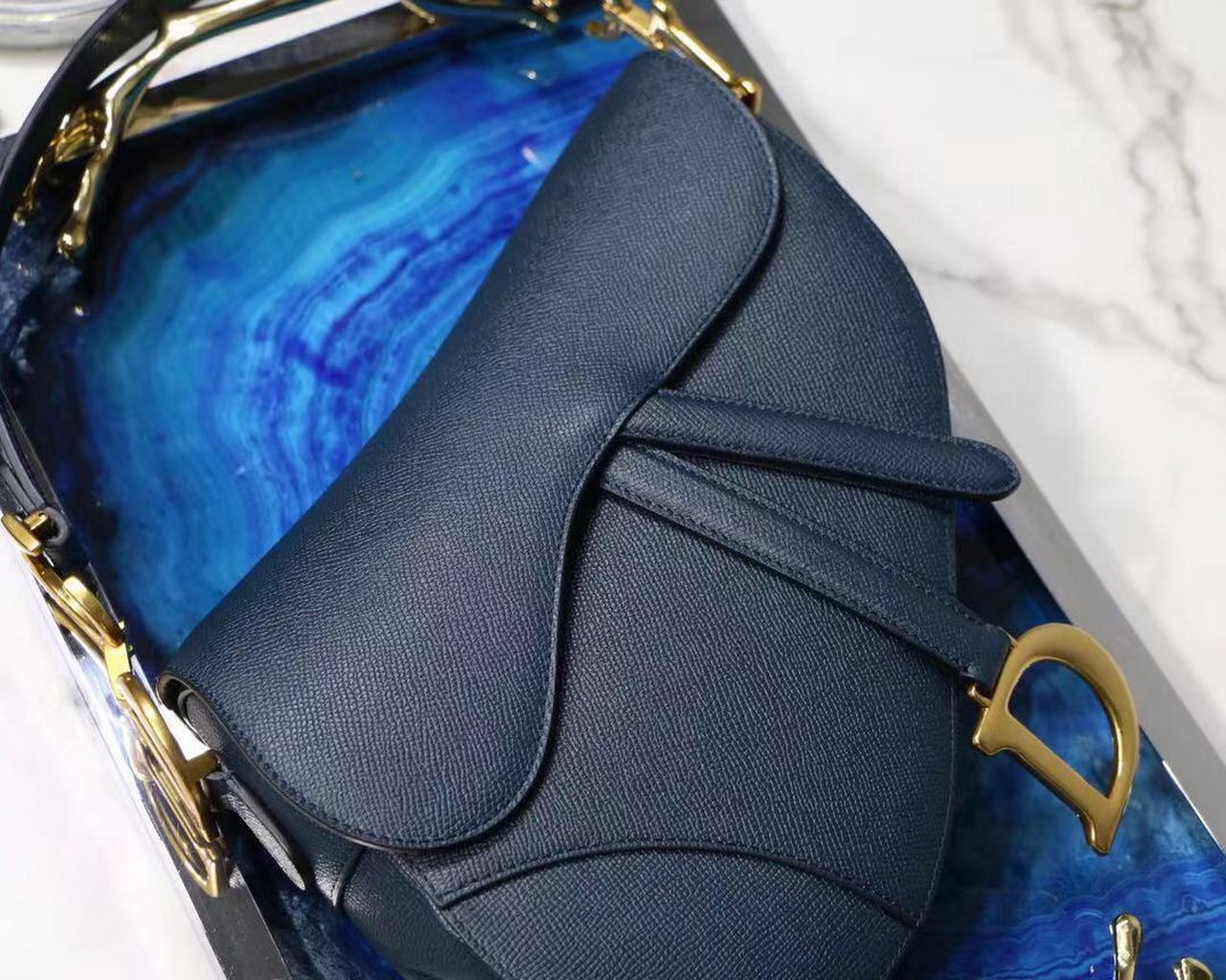 Saddle Shoulder Bag Blue For Women 7in/17cm CD
