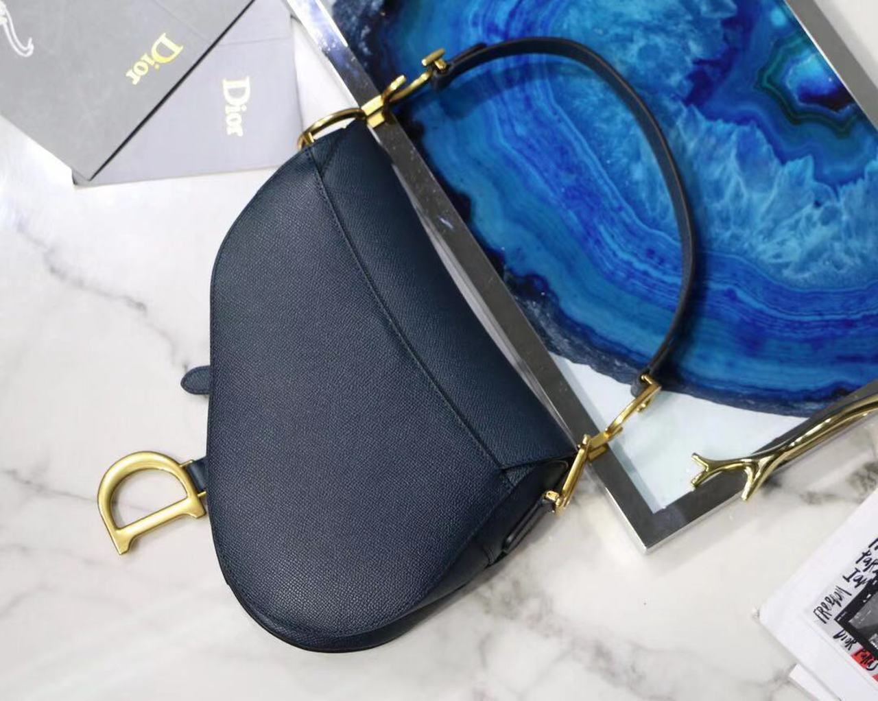 Saddle Shoulder Bag Blue For Women 7in/17cm CD