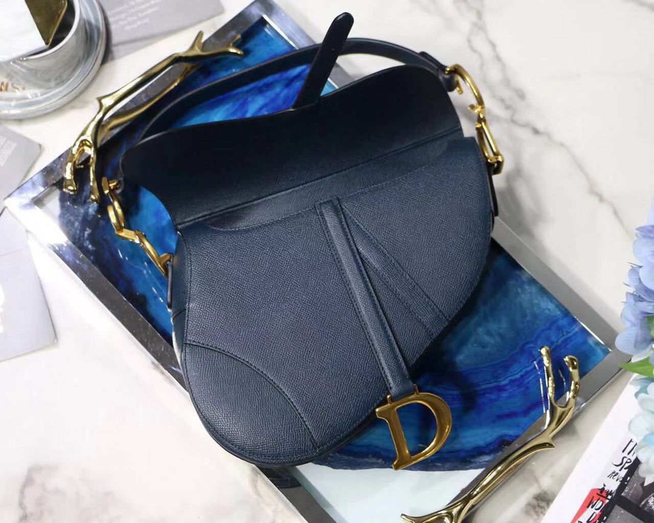 Saddle Shoulder Bag Blue For Women 7in/17cm CD