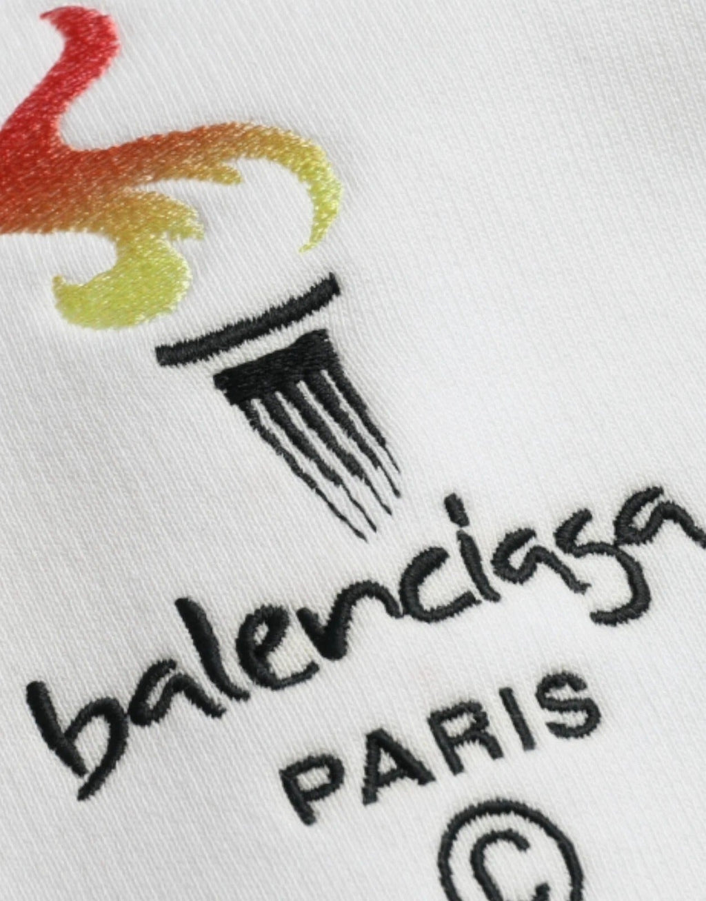 Balenciaga White Cotton Hooded Pullover OVERSIZE Men's Sweater