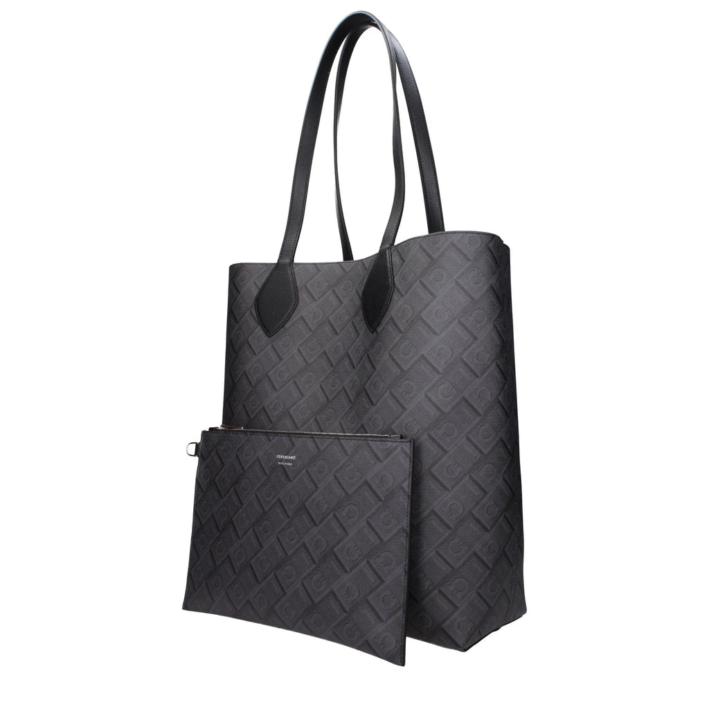 Salvatore Ferragamo Black Leather Shoulder Bag