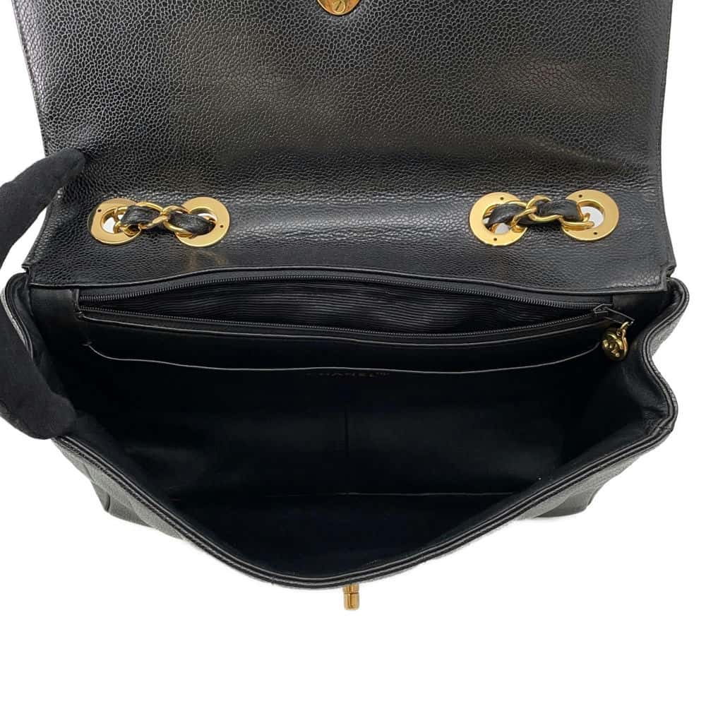 CHANEL Mademoiselle ChainShoulder Bag Black Caviar Leather