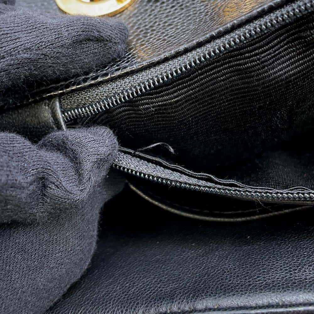 CHANEL Mademoiselle ChainShoulder Bag Black Caviar Leather