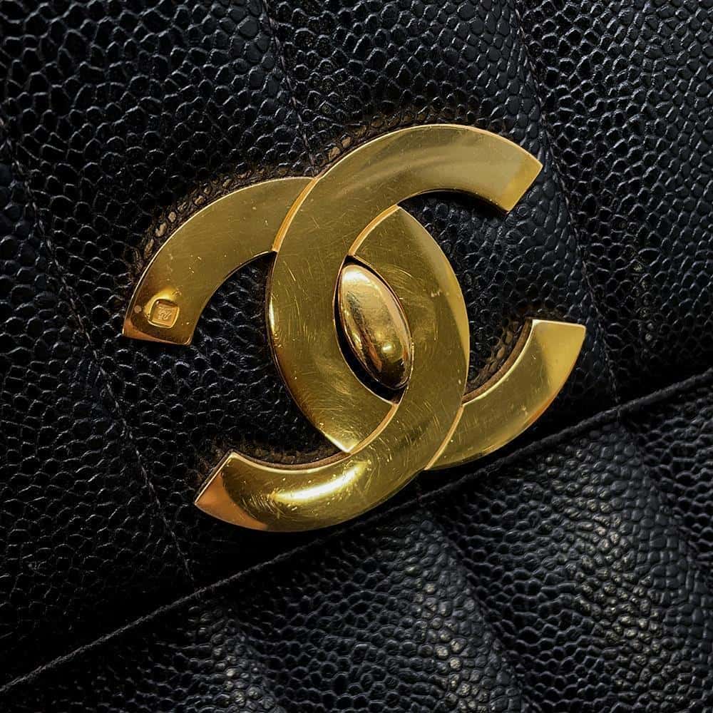 CHANEL Mademoiselle ChainShoulder Bag Black Caviar Leather