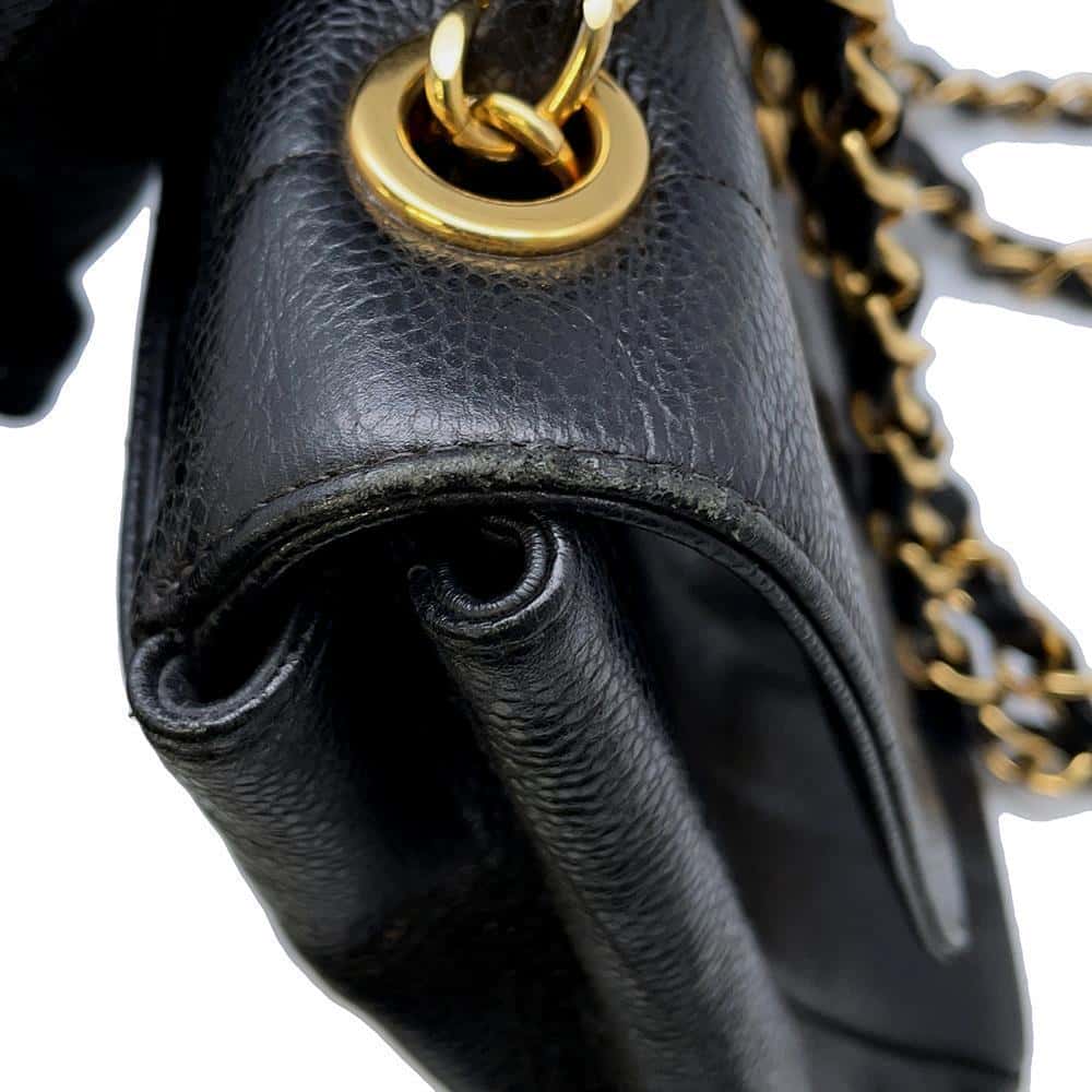 CHANEL Mademoiselle ChainShoulder Bag Black Caviar Leather