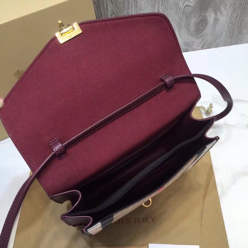 Small Vintage Check And Crossbody Bag Brown For Women, Bags 9in/24cm