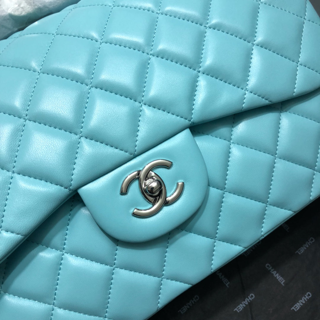ChanelLarge Classic Handbag SiLouis Vuittoner Hardware Blue For Women, Women’s Handbags, Shoulder Bags 11.8in/30cm