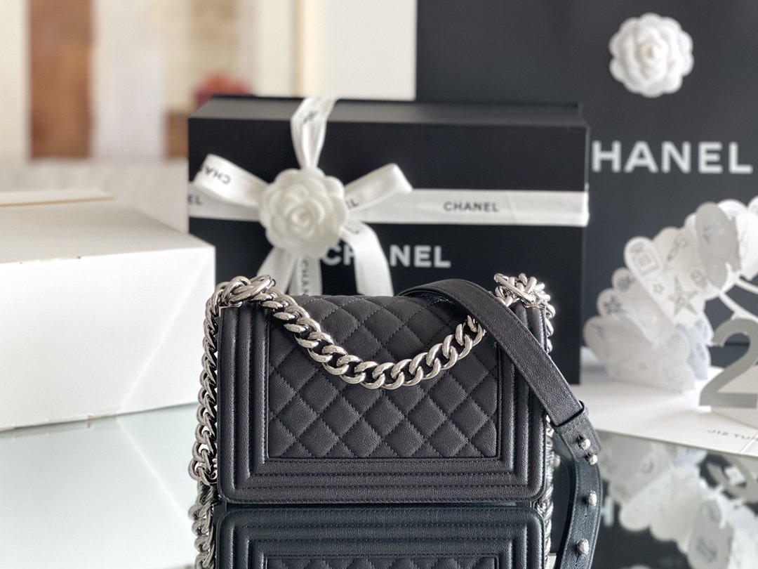 ChanelMini Classic GlamIapbag Black For Women 15cm/5.9 in