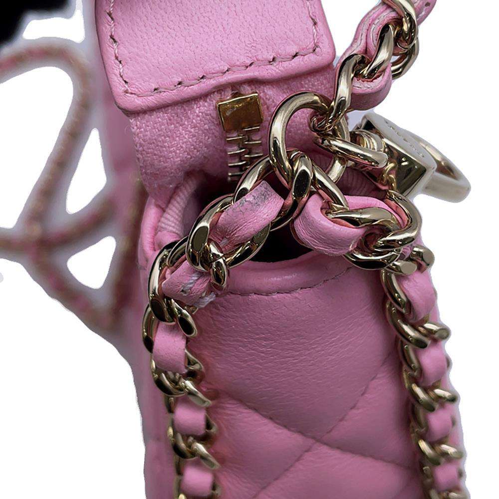 CHANEL Matelasse Small Hobo Shoulder Bag PinkAS3917 Lambskin