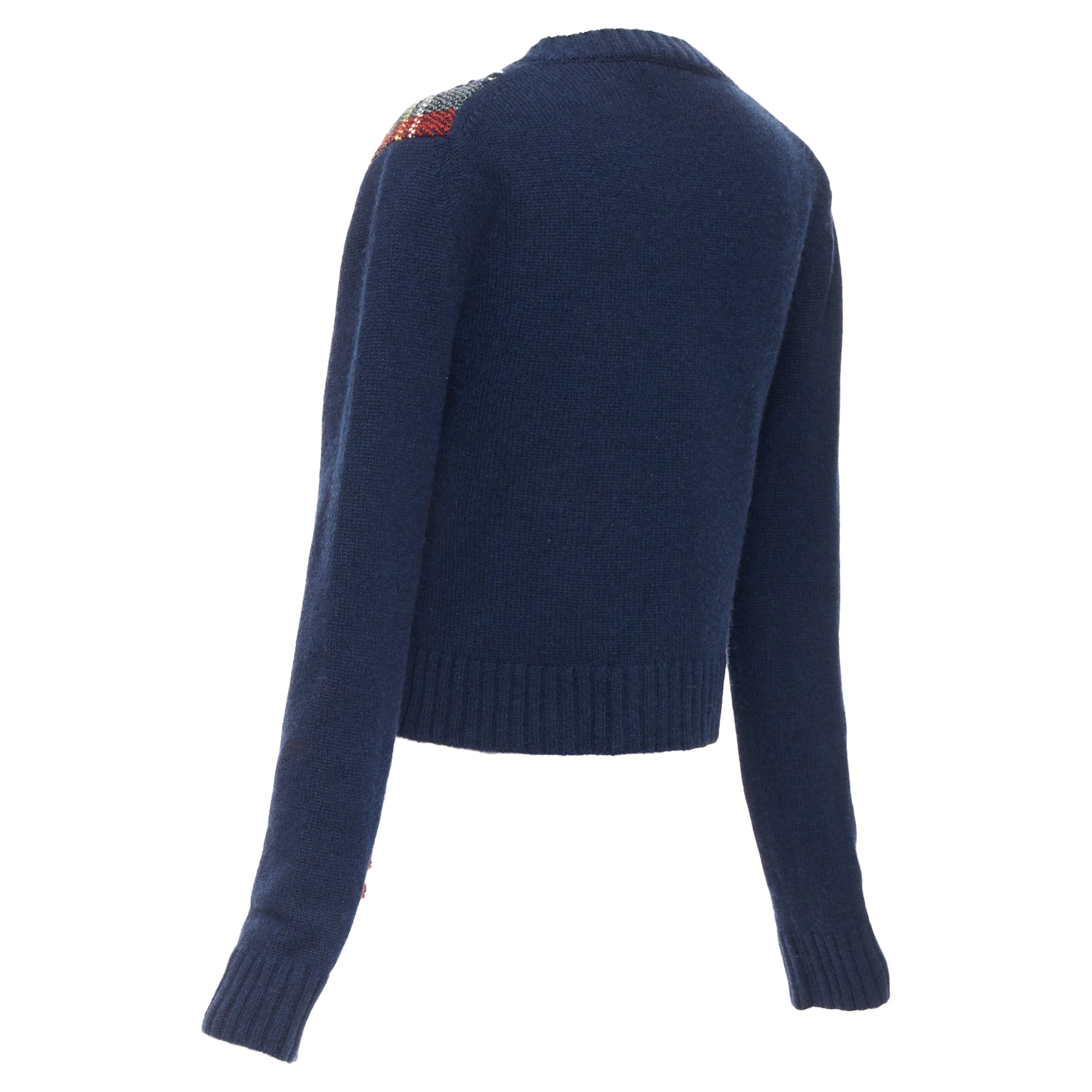 Dior plaid tartan cashmere silk sweater