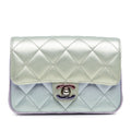 Chanel Iridescent Lambskin Wristlet Clutch Bag