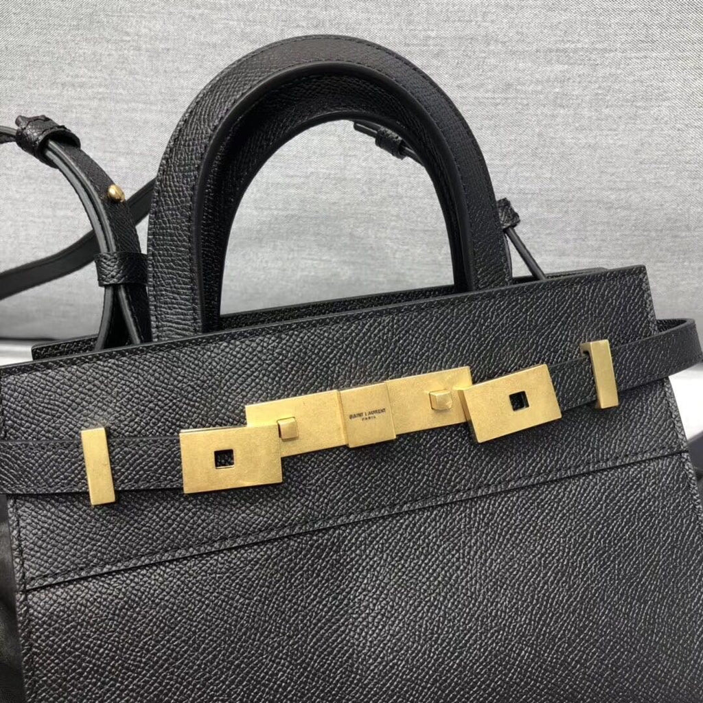 YSSL Manhattan Nano Shopping Bag In Box Black For Women 8in/21cm YSL 5937410SX0W1000