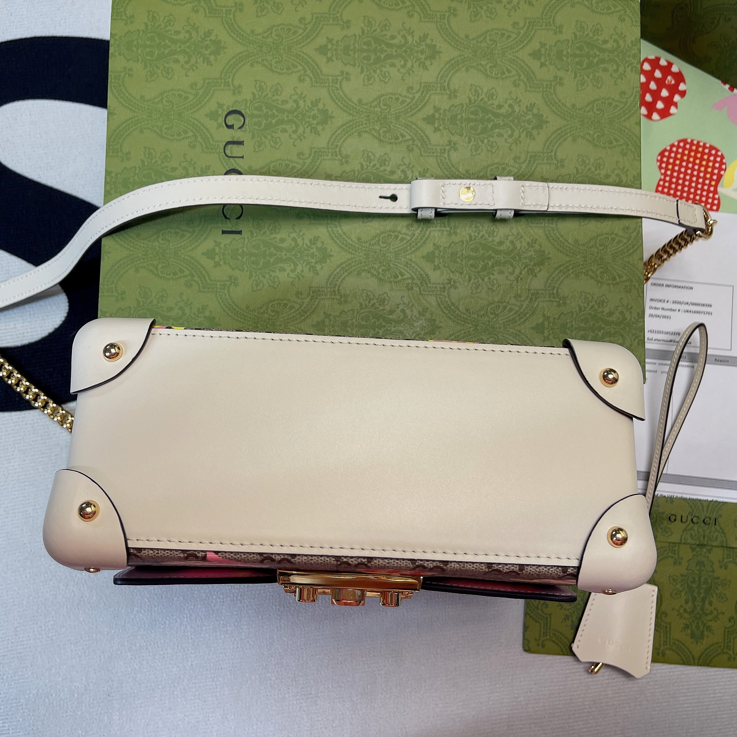 Padlock Small amboo Strawberry Shoulder Bag Beige For Women, Women’s Bags 9.5in/24cm Glami
