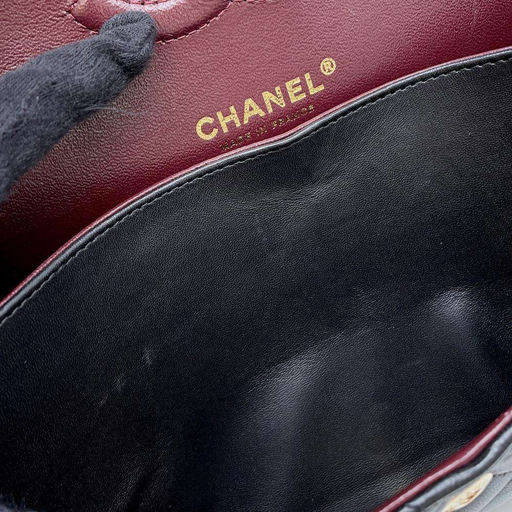 CHANEL Matelasse ChainShoulder Bag BlackA01112 Lambskin Size 25