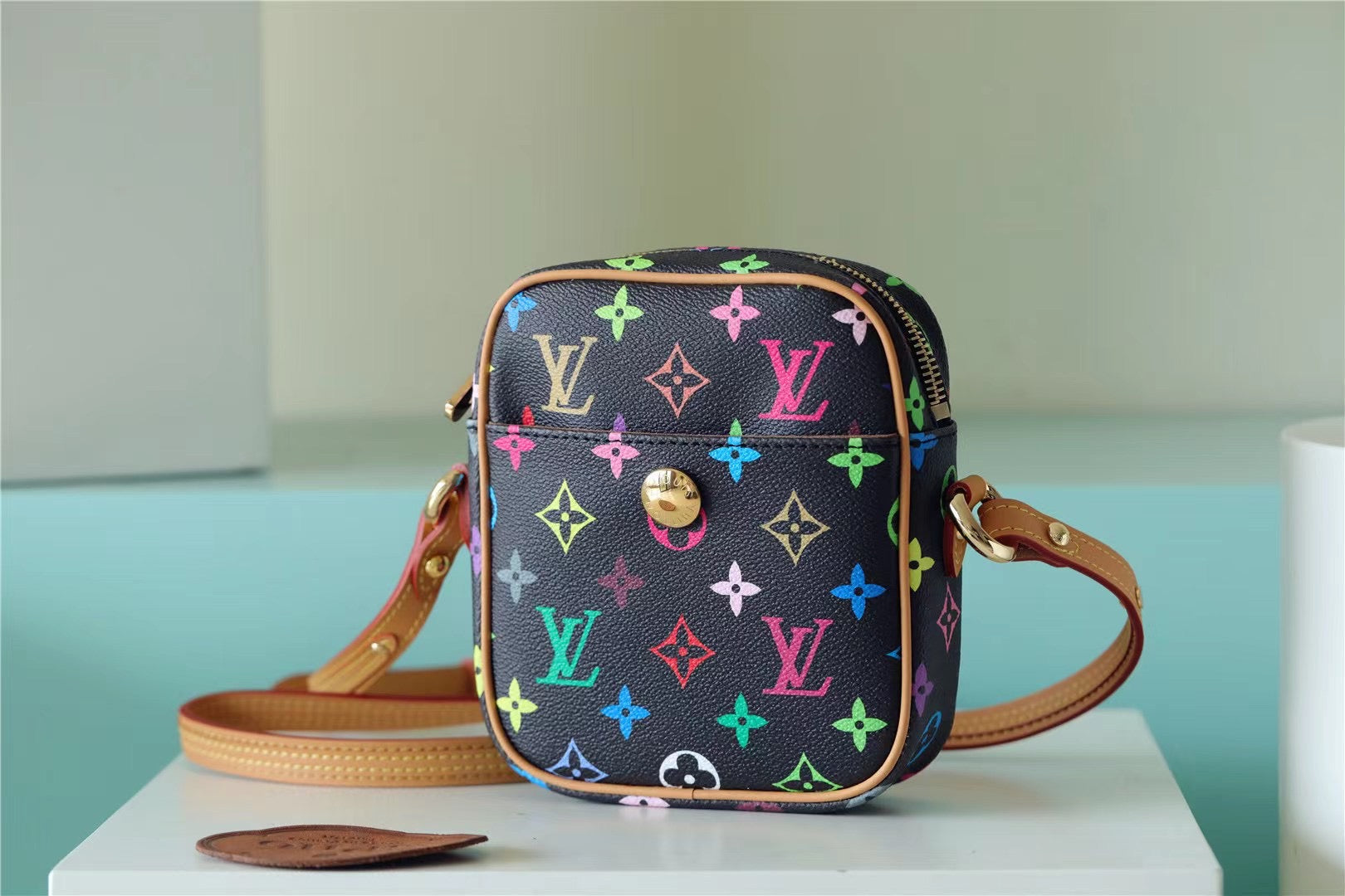 Louis Vuitton Rift Bag Monogram Multicolore Canvas Black For Women, WomenÃƒÂ¢Ã¢â€šÂ¬Ã¢â€žÂ¢s Handbags, Shoulder And crossbody Bags 5.7in/13.5cm Louis Vuitton