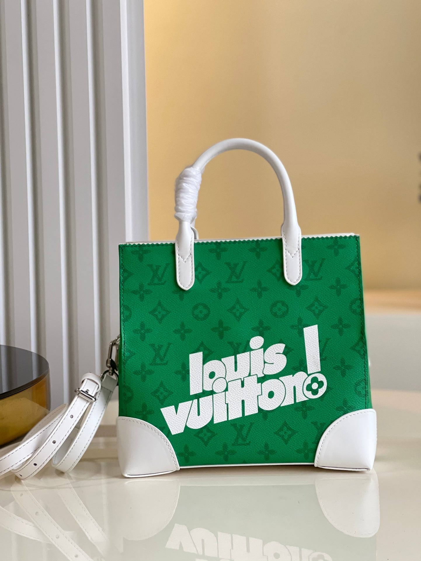 Louis Vuitton Litter Bag Vintage Monogram Canvas Green By Virgil Abloh For Men, Men’s Bags, Shoulder And Crossbody Bags 9.4in/24cm Louis Vuitton M80815