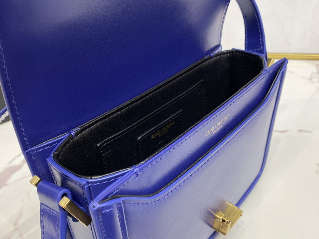 YSSL Solferino Small Satchel In Box Navy Blue For Women Â 7in/19cm YSLÂ 