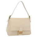 Fendi Mamma Baguette Shoulder Bag Canvas Beige Leather Shoulder Bag Bag