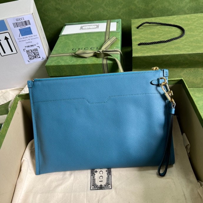 Glami Clutch With Glami Logo Blue For Men 12in/31cm  Glami